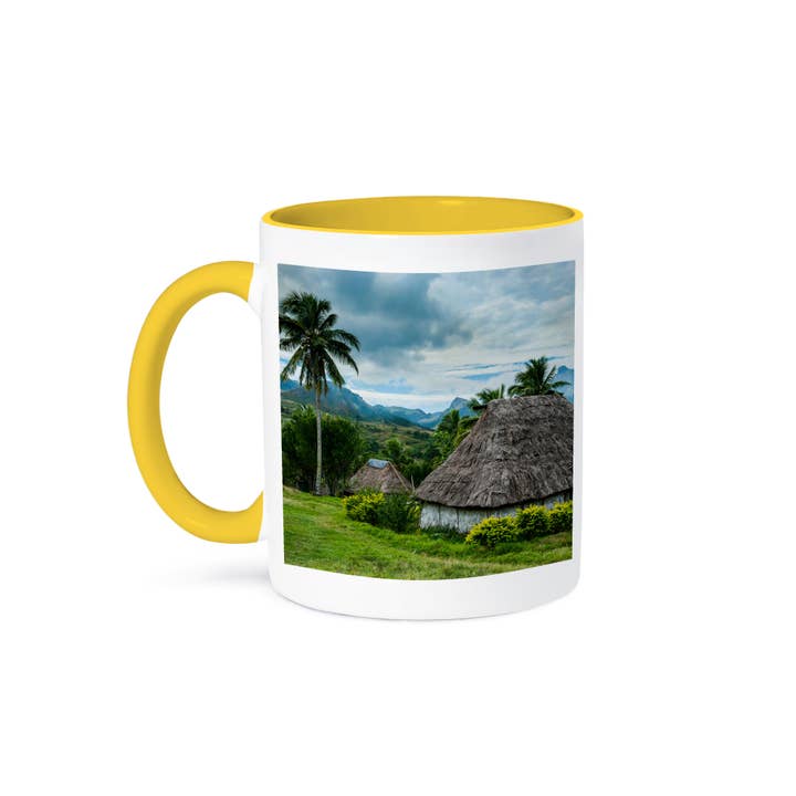 3dRose - Wholesale Coffee Mug - 3dRose, Thatched roofed huts in Navala, the Ba Highlands of Viti Levu, Fiji, Mug