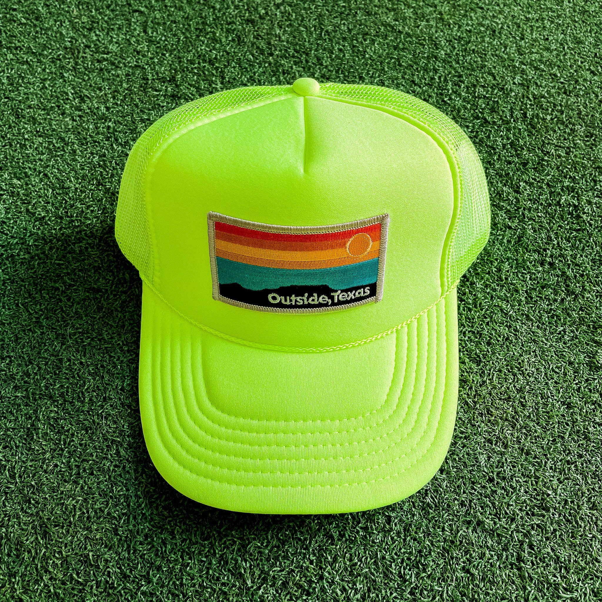 Outside, Texas - Wholesale Trucker Hat - Unisex - OTX Foam Trucker: Horizon Patch7