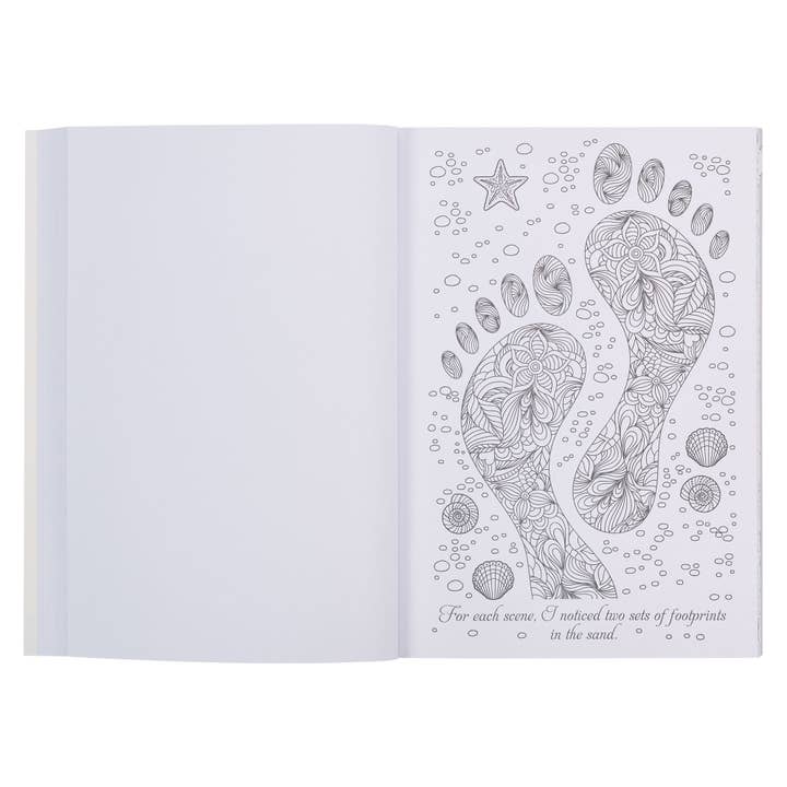 Christian Art Gifts - Wholesale Coloring Book - Adult - Footprints in the Sand Coloring Book5