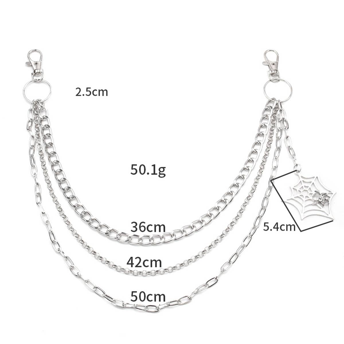 ACCITY - Wholesale Pants - Women's - PUNK STYLE SPIDER WEB JEANS CHAIN_CWMM064511