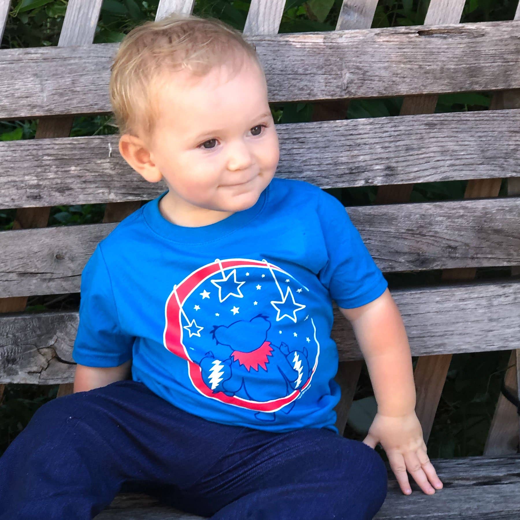 Little Hippie LLC - Wholesale Screen Printed T-Shirt - Kids - Grateful Moon Toddler T4