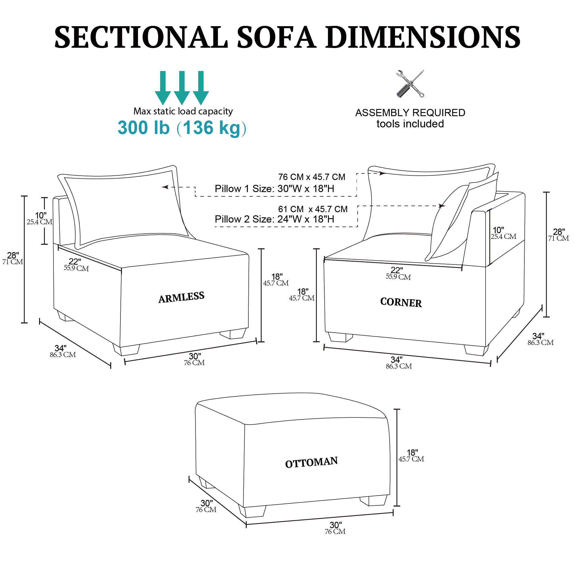Olliix - Wholesale Sofa - Modular Modern Comfy Sectional Sofa Couch, Silver Grey*16