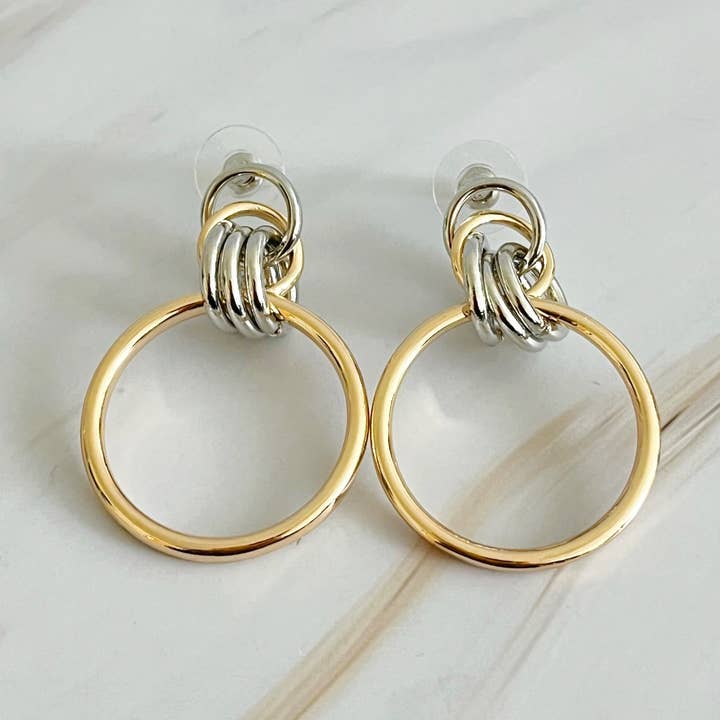 Ellison+Young - Wholesale Hoop Earrings - Knock On The Beauty Hoop Earrings