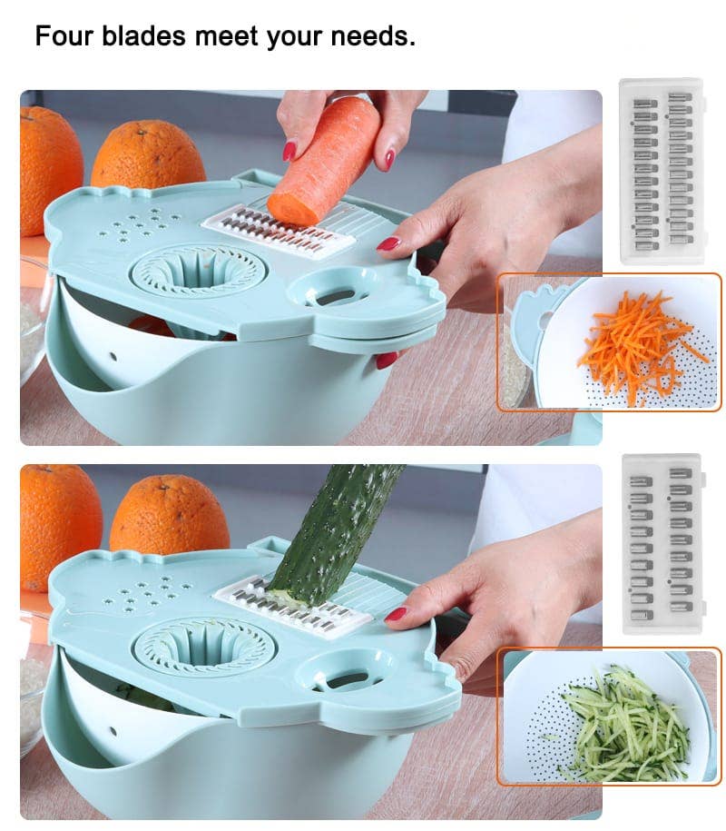 VIGOR - Wholesale Kitchen Tool/Gadget - Multifunctional Chopper & 9 in 1 Slicer Vegetable Slicer Dra3