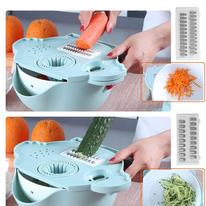 VIGOR - Wholesale Kitchen Tool/Gadget - Multifunctional Chopper & 9 in 1 Slicer Vegetable Slicer Dra3