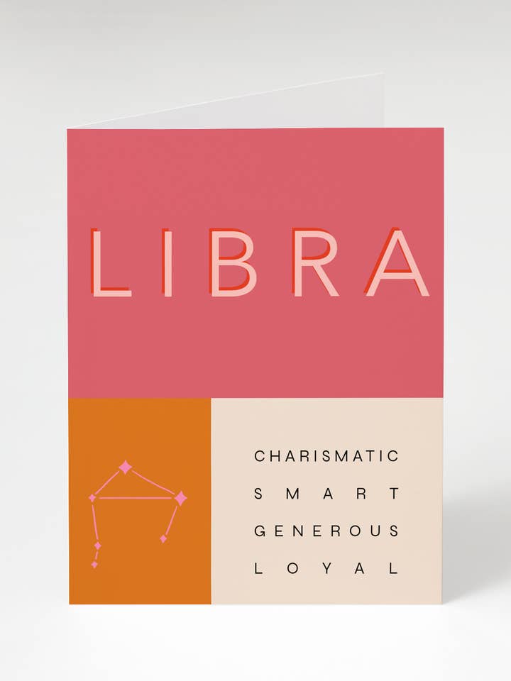 Libra Zodiac Card for wholesale by Bon Femmes
