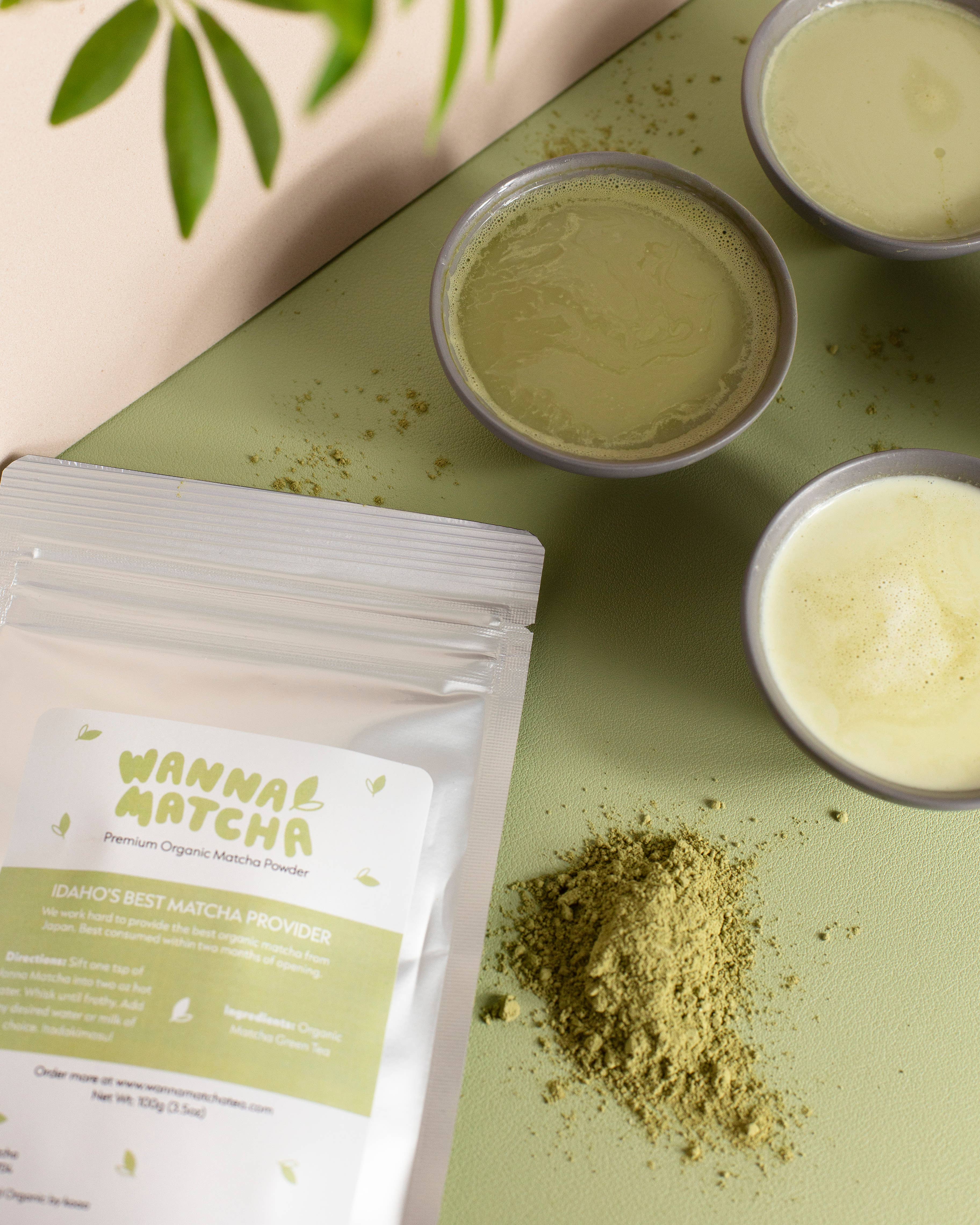 Wanna Matcha Tea - Wholesale Health/Detox Tea - Organic Japanese Matcha 100g Pouch3