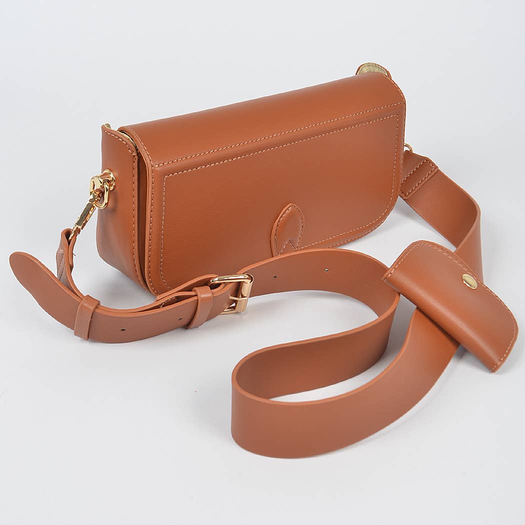 3AM BY H&D ACCESSORIES - Venta al por mayor Bandolera - Mujer - Bolso cruzado de cuero sintético con mini bolsa4