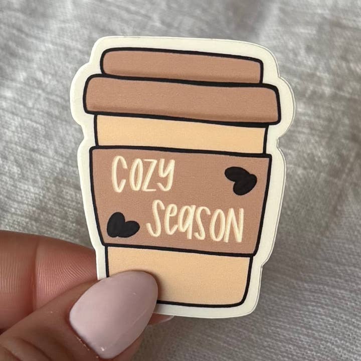 Autocolante Copo Latte, Adesivo Café, Autocolante Cafeteria por atacado de Scarlet Sunday Design Co