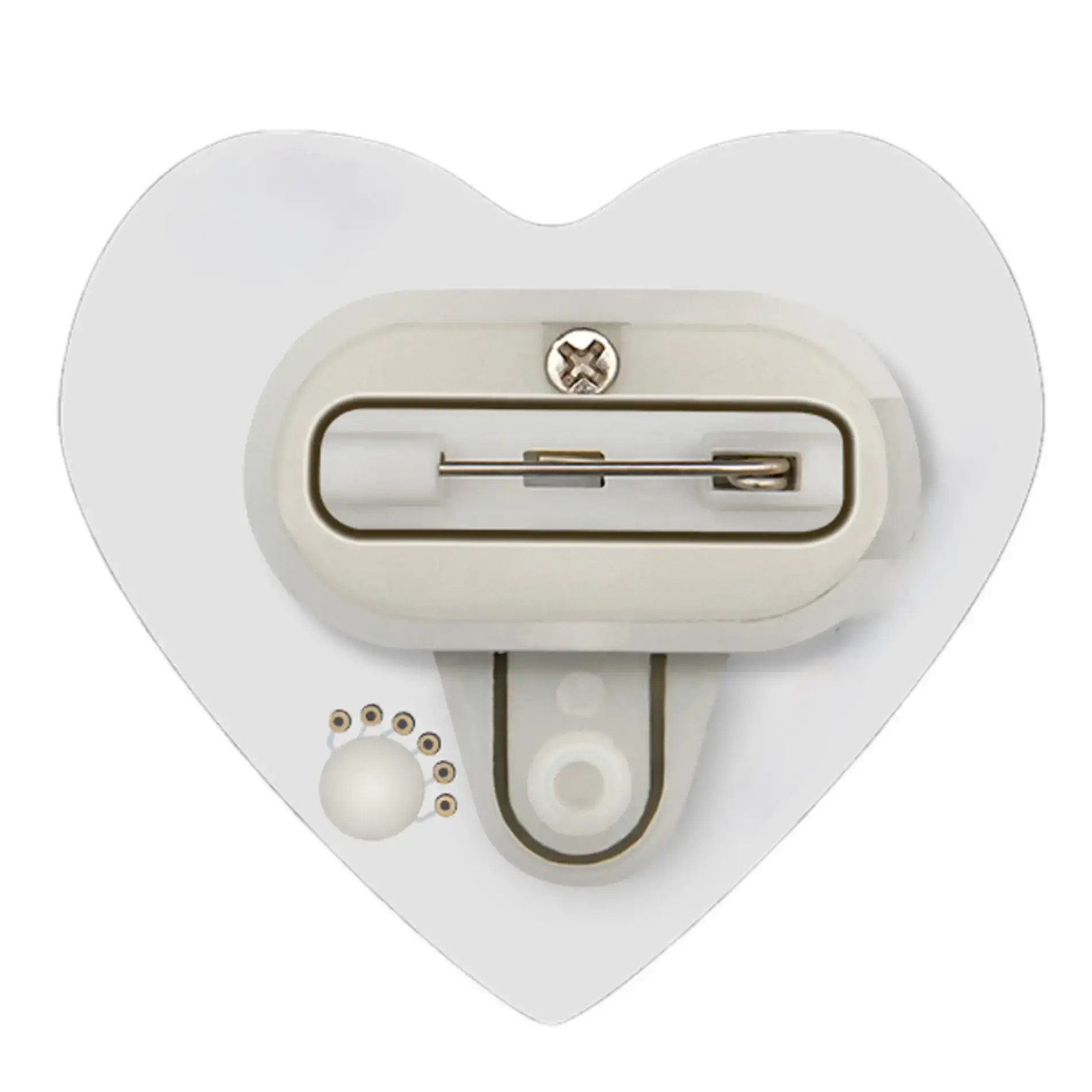 Blinkee.com, LLC - Wholesale Lapel Pin/Button - Frosted Heart Flashing Body Light Lapel Pins1