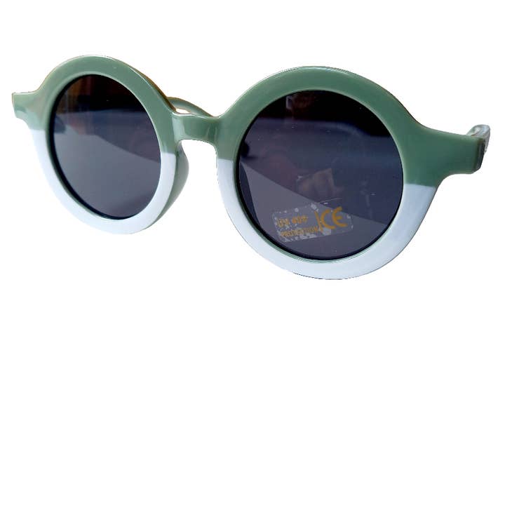 Happy by Lies - Wholesale Sunglasses - Kids - Kinderzonnebril Retro Groen/wit | zonnebril