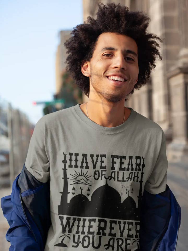 ULTRABASIC Men's T-Shirt Have Fear of Allah Wherever You Are - Mosque Tee Shirt for wholesale by ULTRABASIC