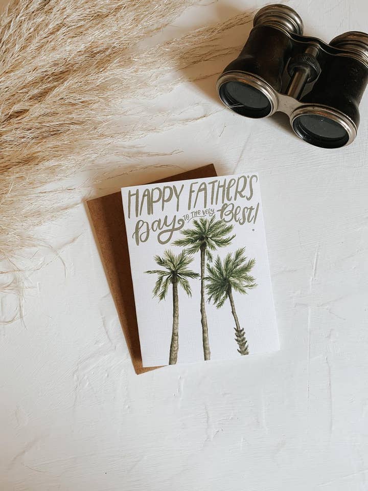 Palm Trees Father’s Day Card for wholesale by MacaelaMade