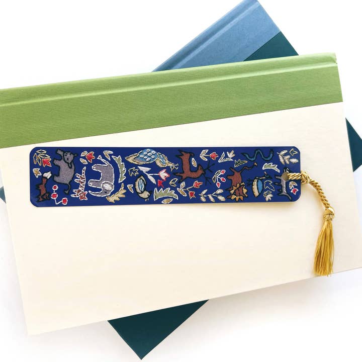 Wildlife Embroidery Tassel Bookmark for wholesale by Rikrack
