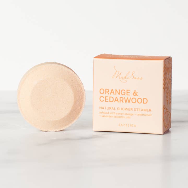 Orange & Bois de Cèdre (Single) - Vapeur de Douche pour la vente par Mad Sass Soap Co