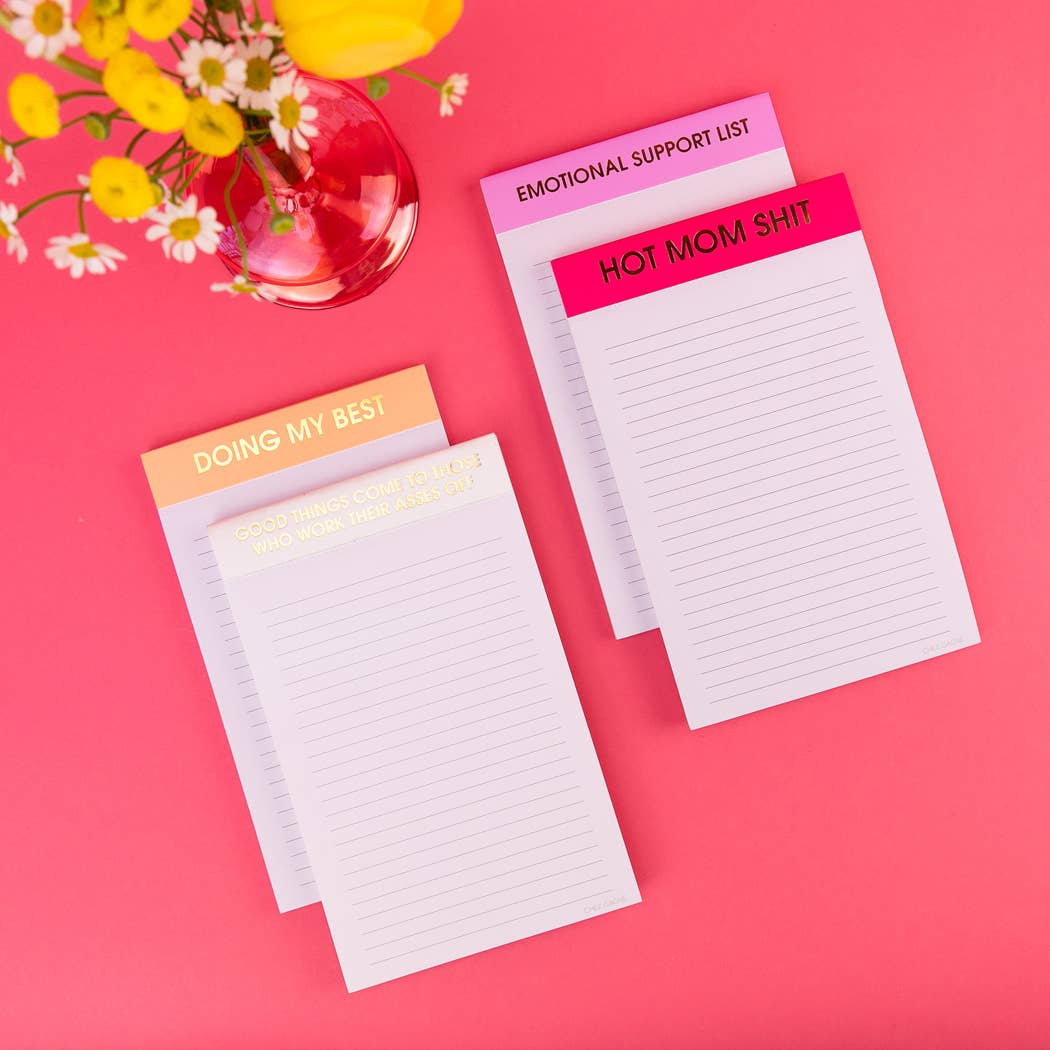 Chez Gagné - Wholesale Notepad - Doing My Best - Lined Notepad - Apricot - 65 perforated pages - 5x8 7