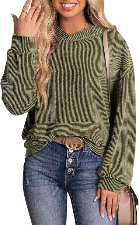 safistyle - Wholesale Sweatshirt - Women's - Loose Twisted Hooded Long Sleeve Sweatshirt4