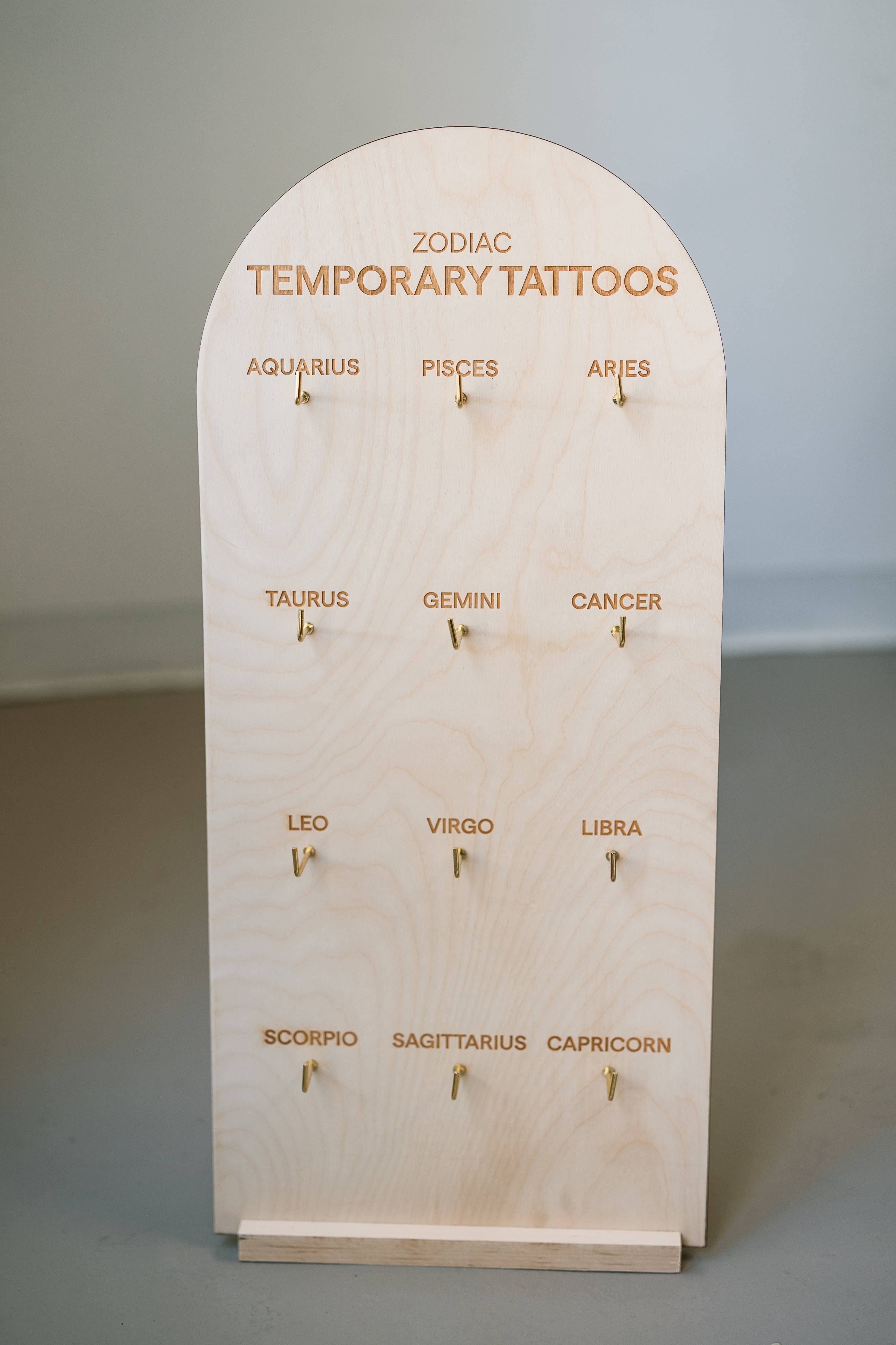 Saint Tattoos - Wholesale Jewelry Stand & Display - The Zodiac Collection Temporary Tattoo Display Stand1