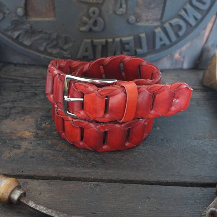 Mario Doni - Wholesale Belt - Unisex - Braided Belt Italian Leather Cuoio Mario Doni1