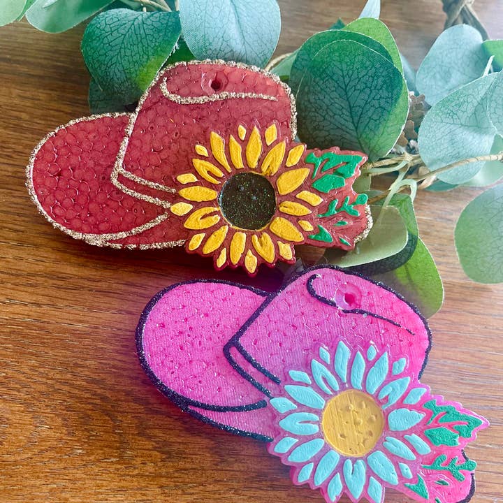 Stay Fresh’ies Air Fresheners - Wholesale Car Freshener - Women's - Flower Cowgirl Hat Car Freshie