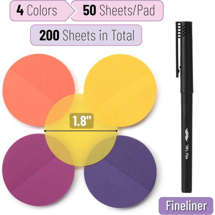 Mr. Pen - Wholesale Sticky Notes - Mr. Pen Transparent Sticky Notes, 200 Pcs