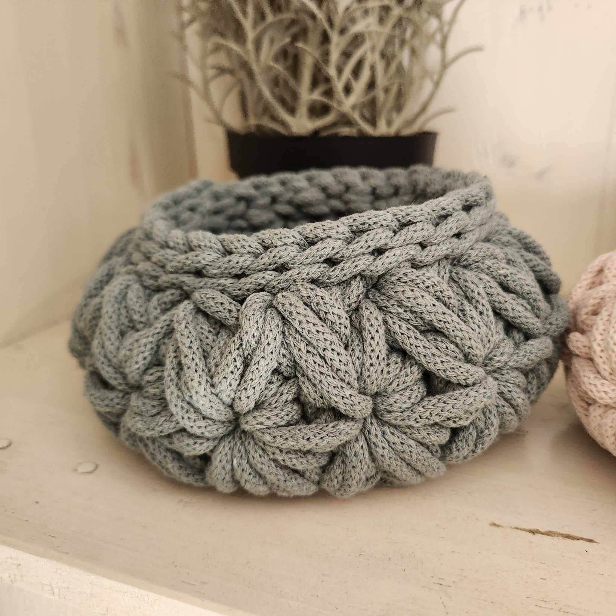 Naturalmarjory - Venta al por mayor Cestas - Canasta de crochet con patrón floral0