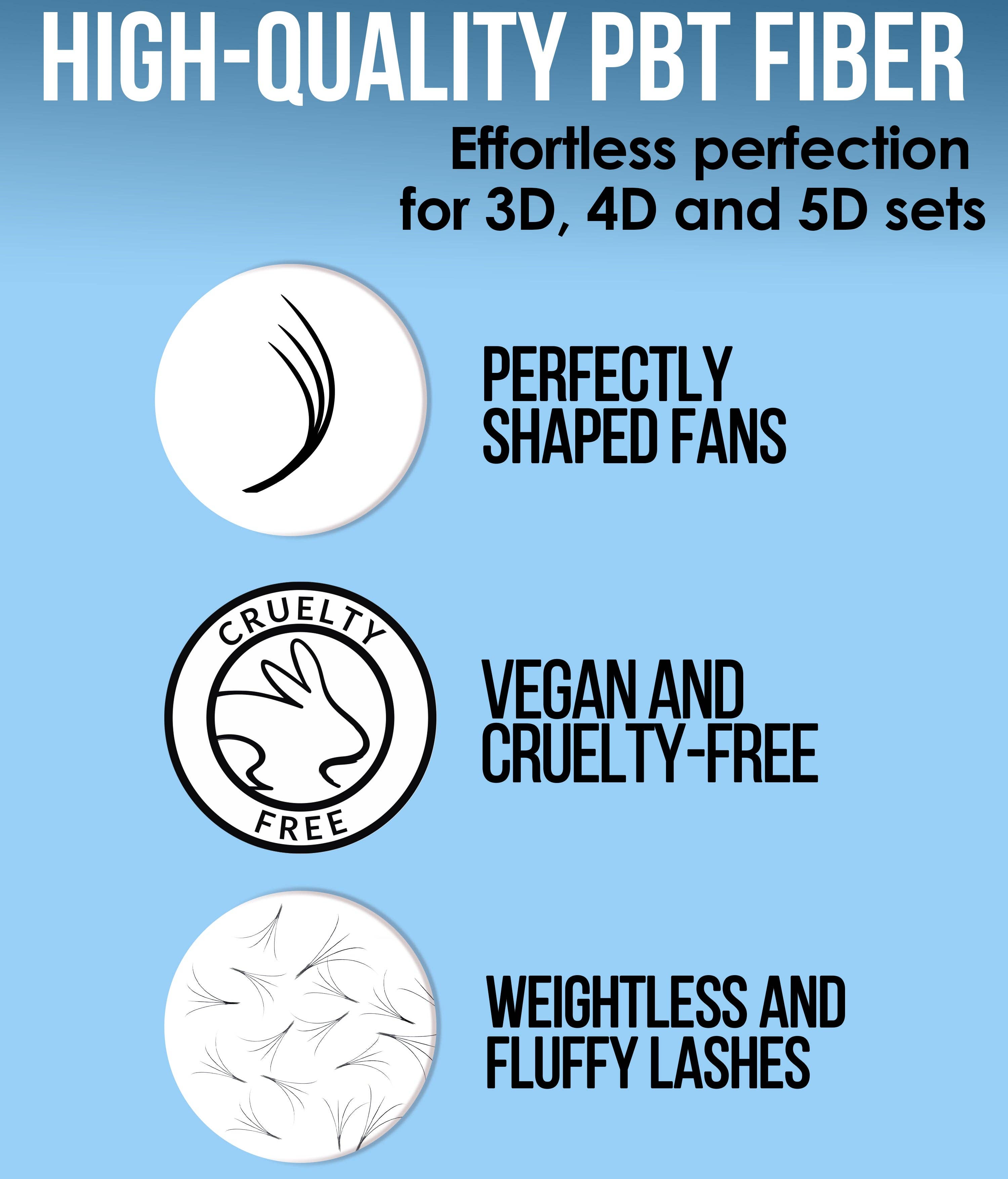 Stacy Lash - Wholesale False/Fake Eyelashes - 20 Rows - Premade Eyelash Extension Volume Fans 3D2