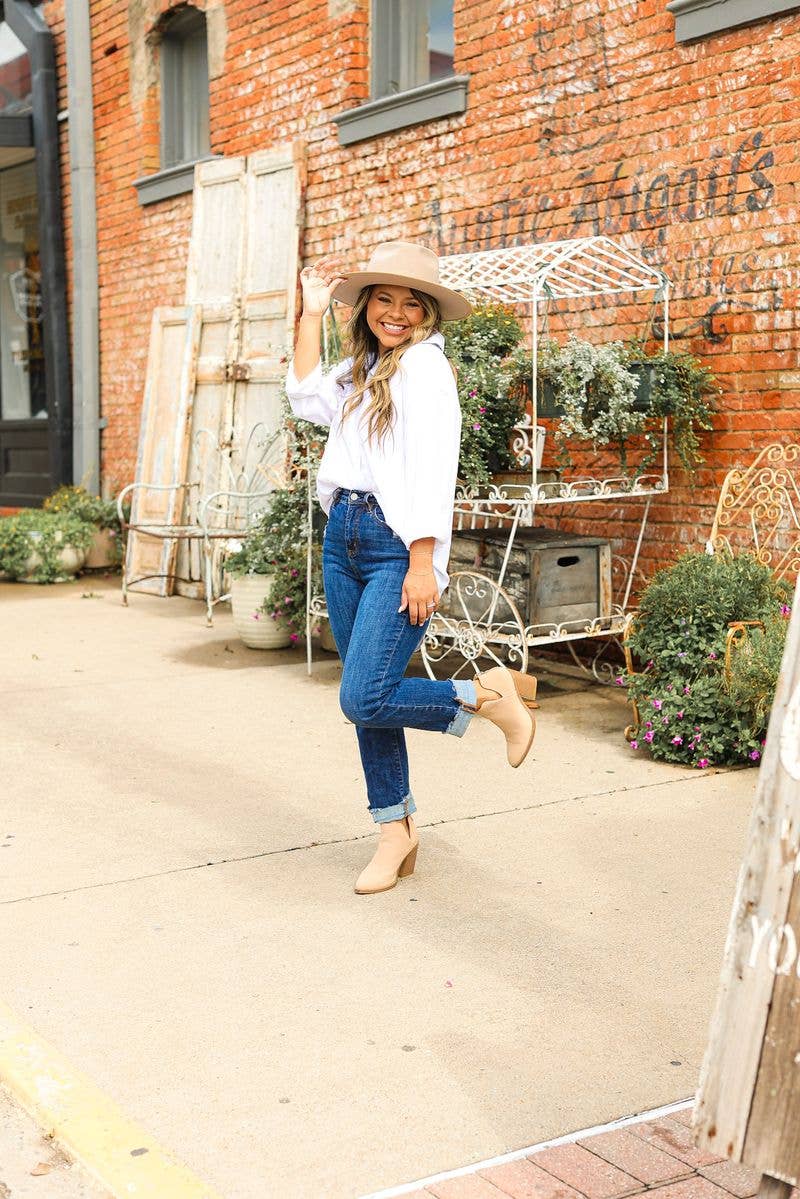 Kathryn Classic Button-Up, White for wholesale on Faire6