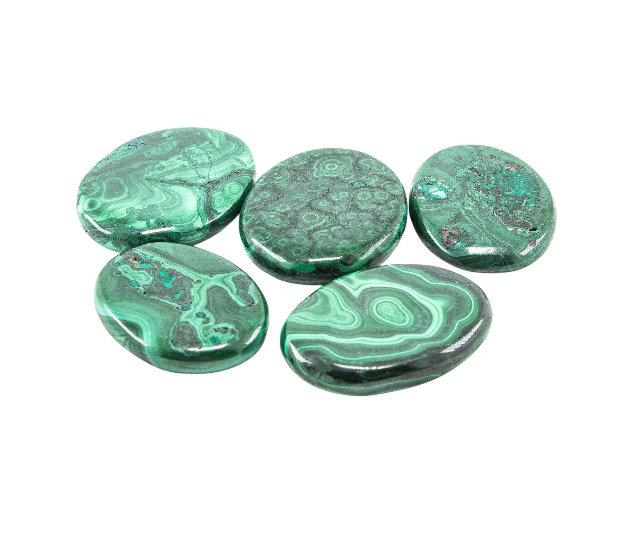 Quasar Gems USA – wholesale Spiritual stone/crystal – Malachite Smooth Stones2