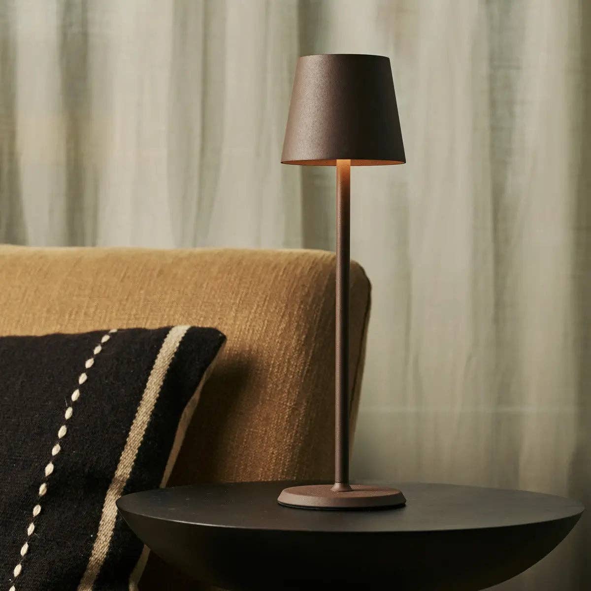 Tavellio - Wholesale Accent/Desk Lamp - Jasper Mocha Brown Wireless Lamp with Battery | Dimmable & 3 Light Stages6