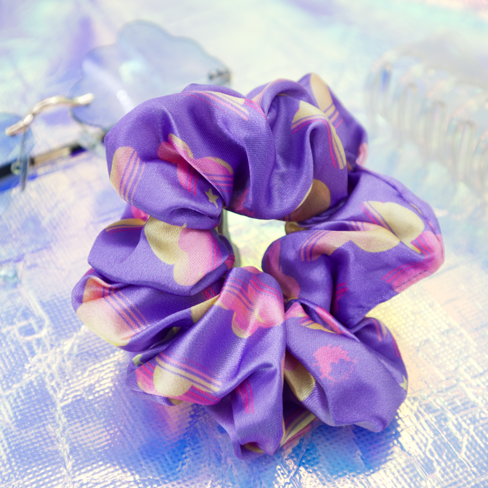 Glitchberry - Wholesale Scrunchie - Women's - Sweet Skies Satin Scrunchie2