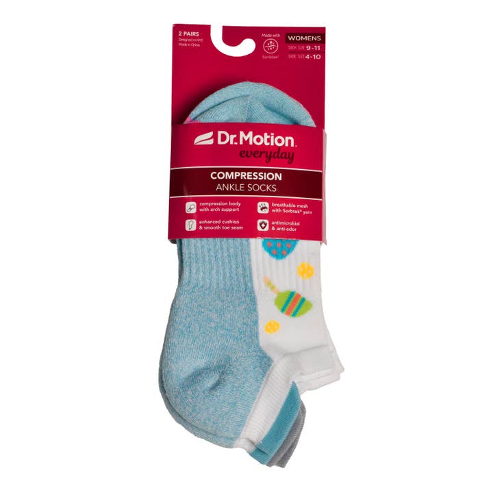 Dr. Motion - Wholesale Socks - Women's - Pickleball | Ankle Compression Socks For Women