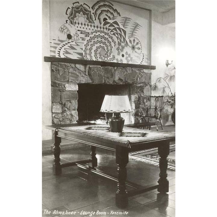 Hilsen Kort CA-514 Ahwahnee Lodge Interiør, Yosemite for engroshandel hos Found Image Press