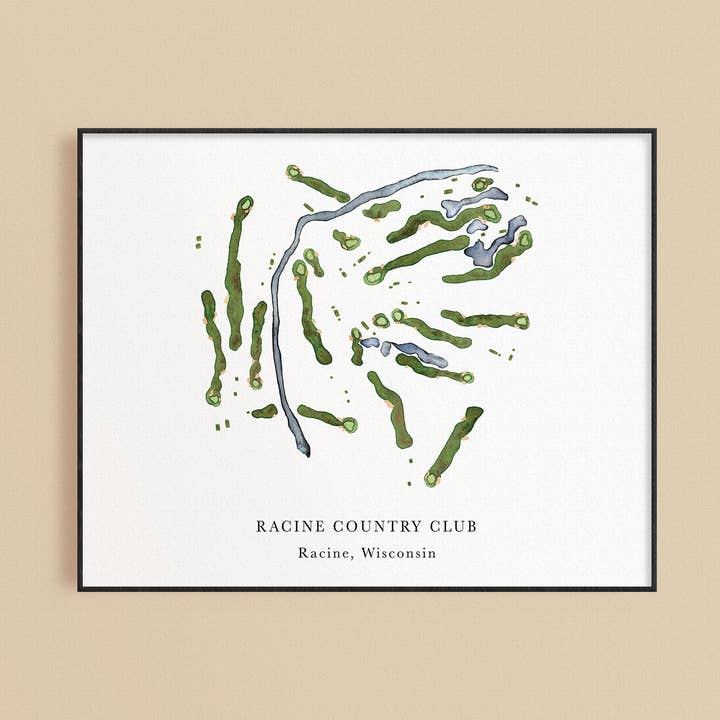 Racine Country Club Golf Print for wholesale by ally aiken design