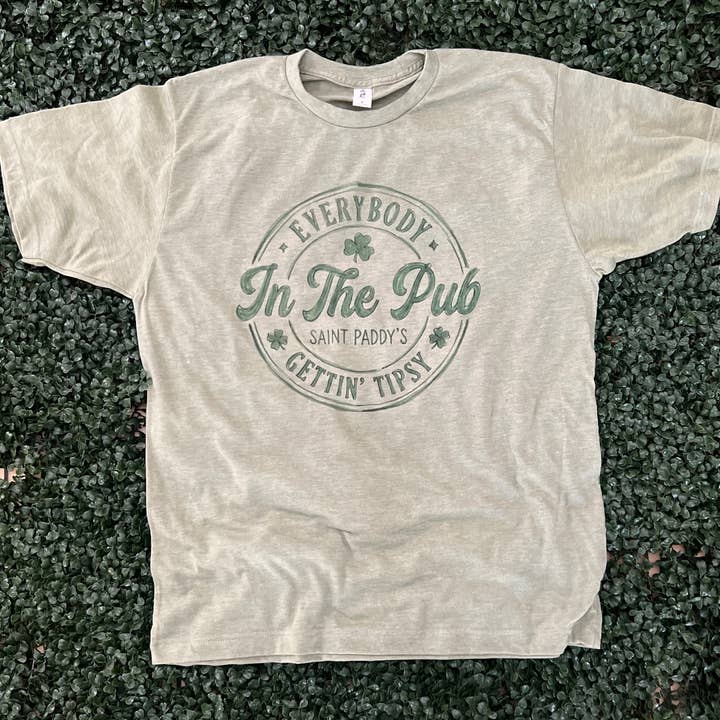 Everybody In The Pub Green on Tultex Heather Green for wholesale by RMN Wholesale