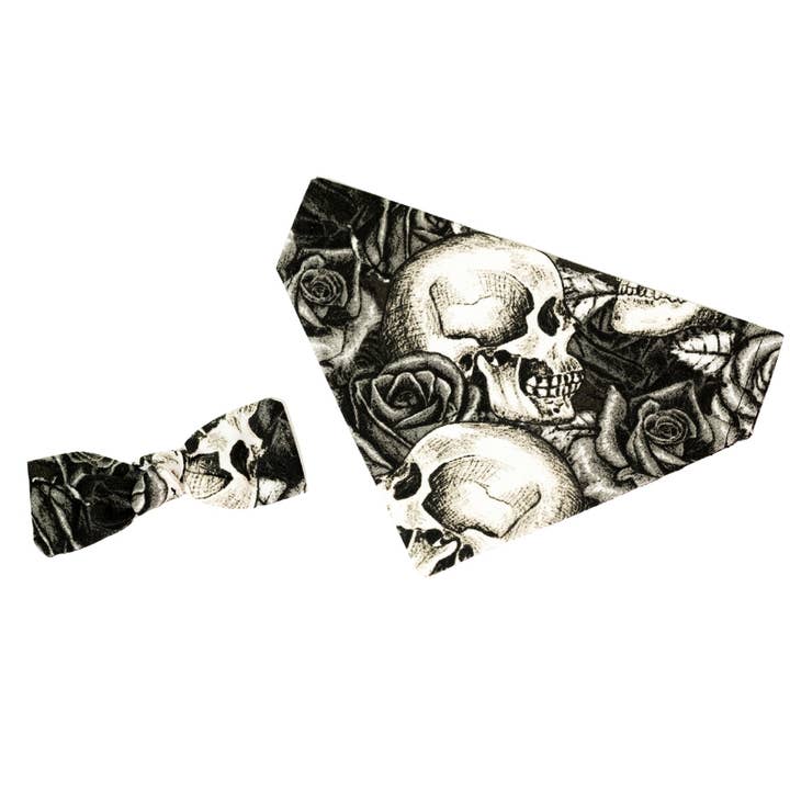 Bandana e fiocco con teschi per la vendita all'ingrosso da parte di Pawsta N Furballs
