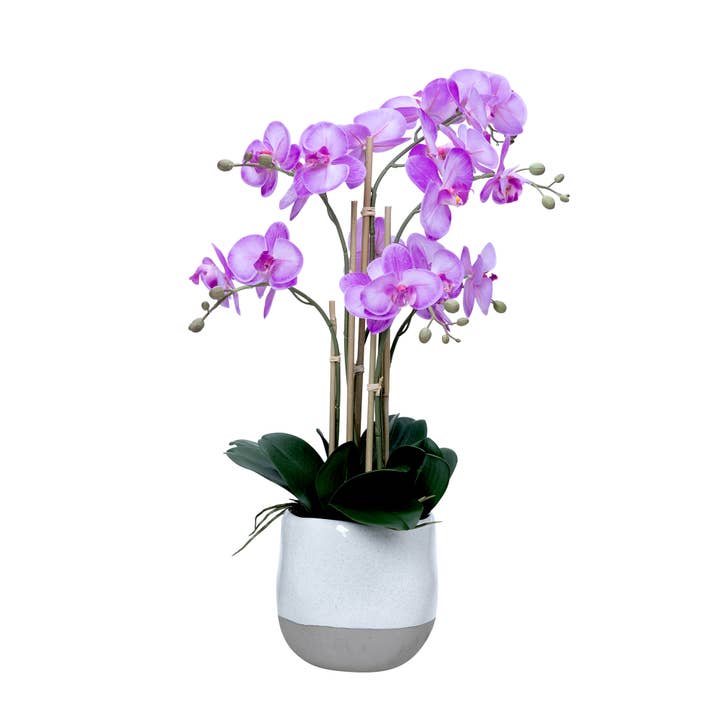 27,5" Kunstmatige Paarse Orchideeënarrangement door Fiori Sempre voor wholesale door Vintage Home