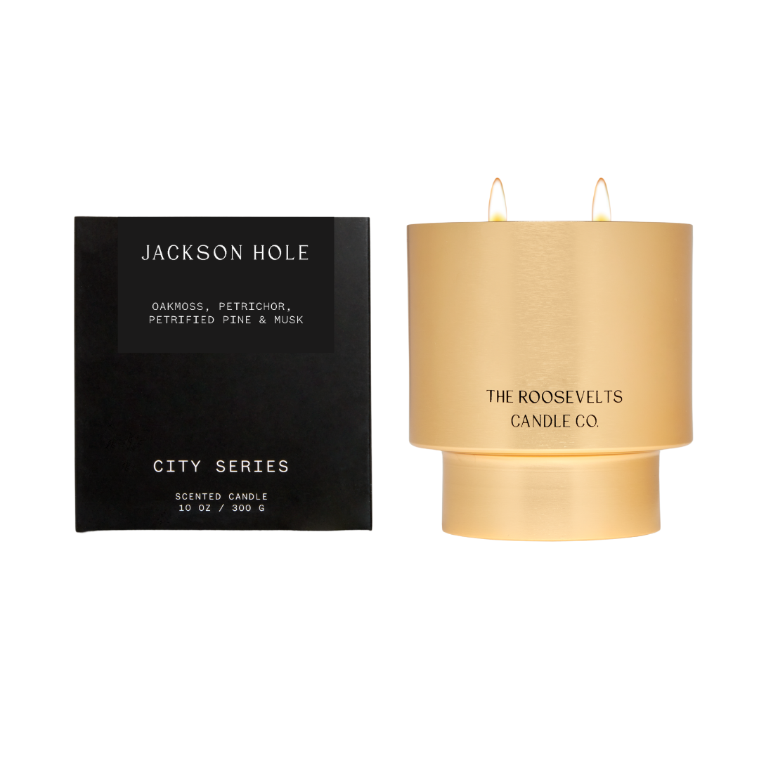 The Roosevelts Candle Co - Wholesale Jar/Filled Candle - Jackson Hole, WY City Series Candle1