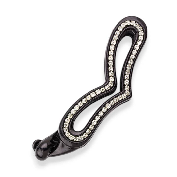 Pince à cheveux banane en cristal en forme de cœur pour la vente par LA Jewelry Plaza