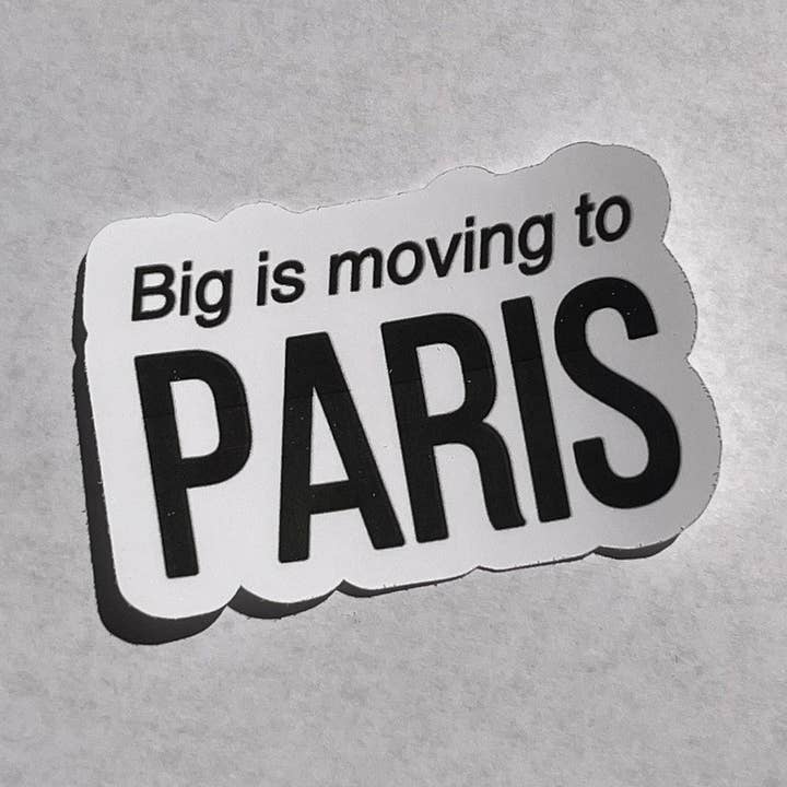 Grande si sta trasferendo a Parigi Adesivo Meme Impermeabile per la vendita all'ingrosso da parte di Literary by Ava