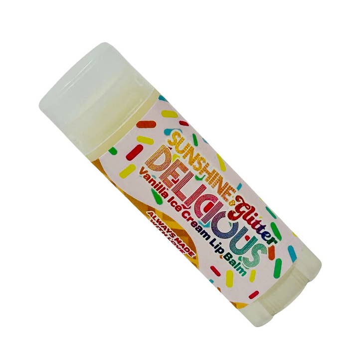 Sunshine & Glitter - Wholesale Lip Balm - DELICIOUS Vanilla Ice Cream Lip Balm - 100% Organic1