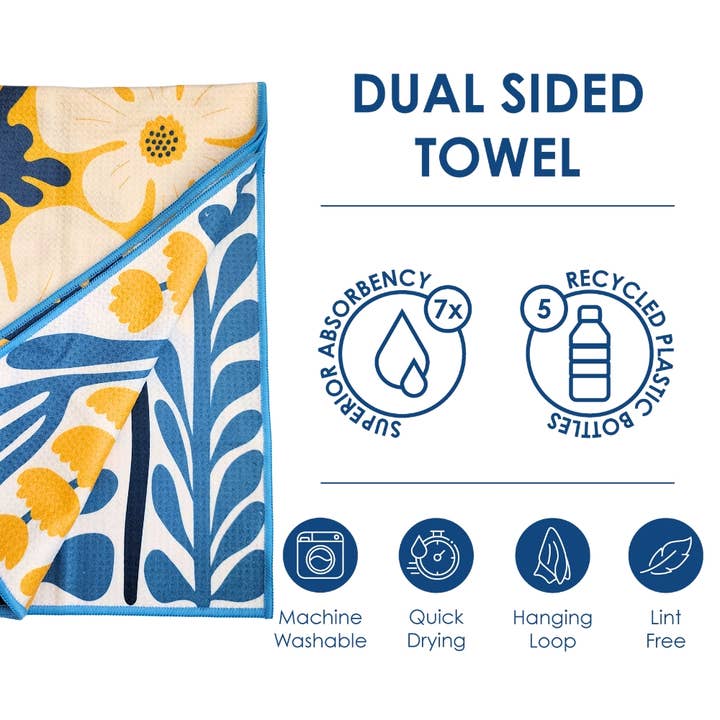 Buzzee - Wholesale Tea Towel - Golden - Dual Sided Hand Towels - Microfiber Kitchen Towels4