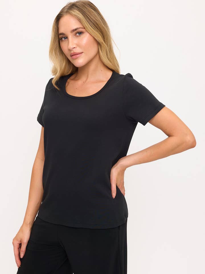 Style C635 – Short Sleeve Rib T-Shirt for wholesale by Focus Fashion
