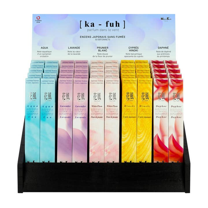 Display of Japanese incense Ka-Fuh for wholesale by Casa Lotus
