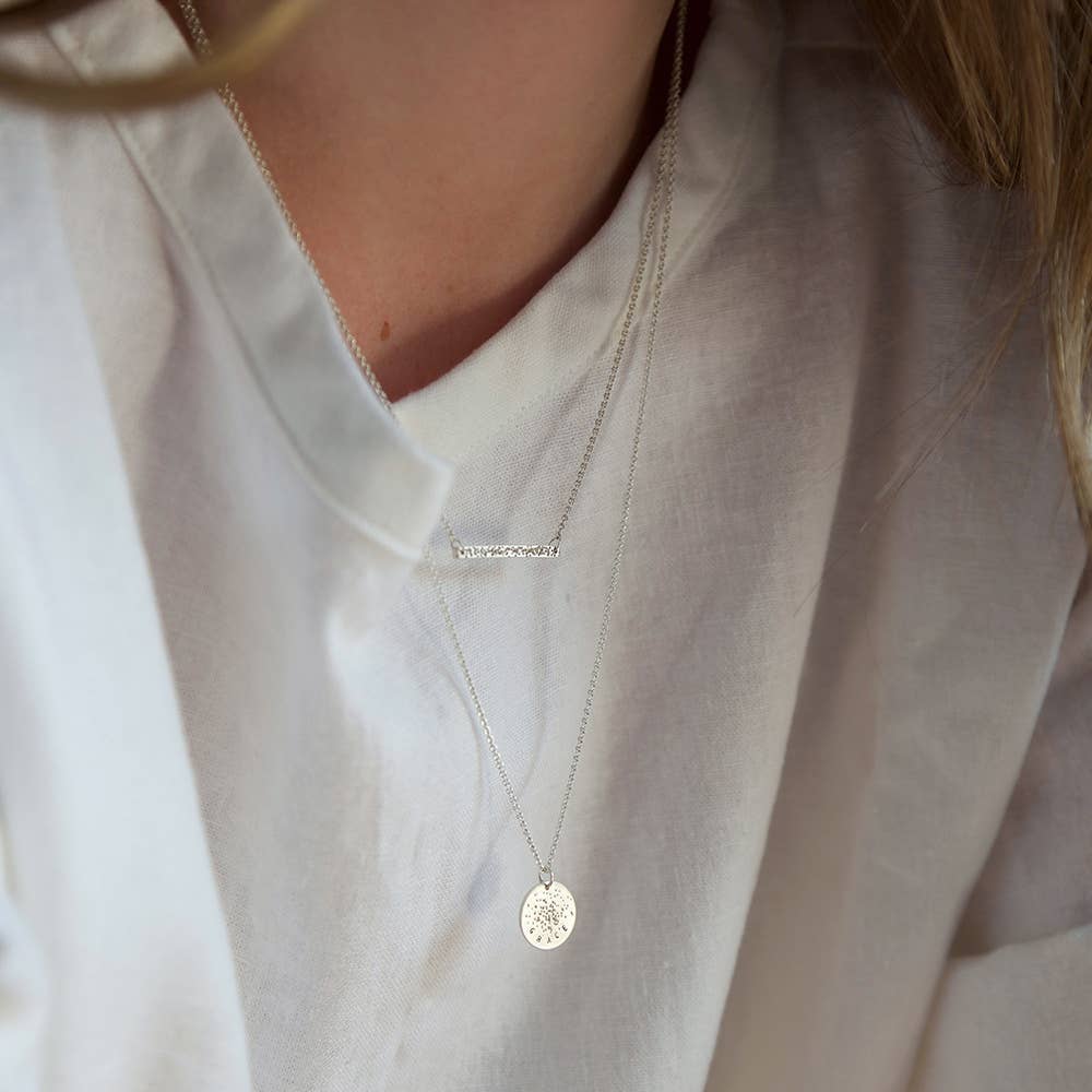 Christina Kober Designs - Wholesale Pendant/Charm Necklace - HORIZON NECKLACE | stamped horizontal bar necklace4