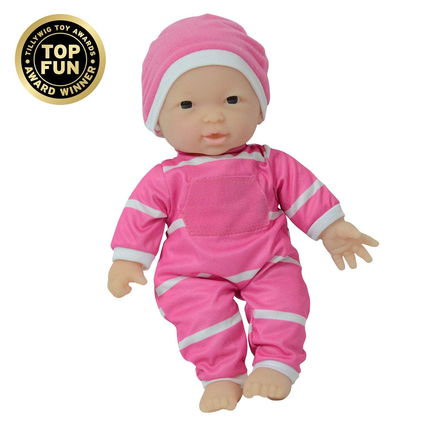 The New York Doll Collection - Wholesale Doll - Kids - The New York Doll Collection 11" Doll Striped W/ Pacifier4