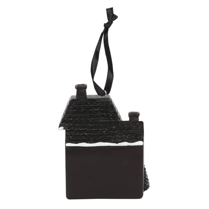 Something Different Wholesale - Wholesale Ornament - Haunted Holiday House Resin Gothic Christmas Decoration3