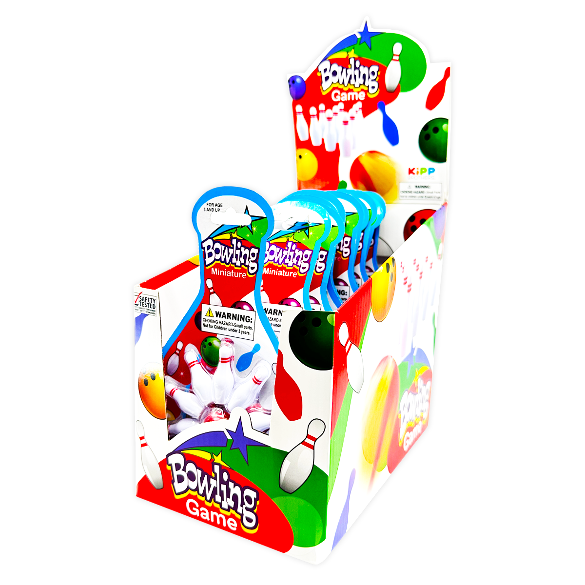 Novelty Brands - Wholesale Retailer Display - Kids & Baby - Toy Mini Bowling Game Carded - 12/Display0
