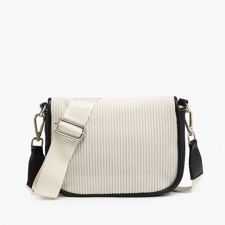 Jen & Co. - Vendita all'ingrosso Borsa a tracolla - Donna - Tracolla M2587 Serena bicolore con cinturino in nylon