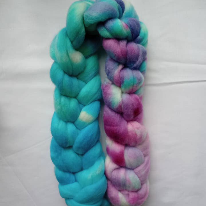 HMLLOYD MERCANTILE LLC - Wholesale Yarn - Hand Dyed Roving - Polwarth - 100 gram Braids